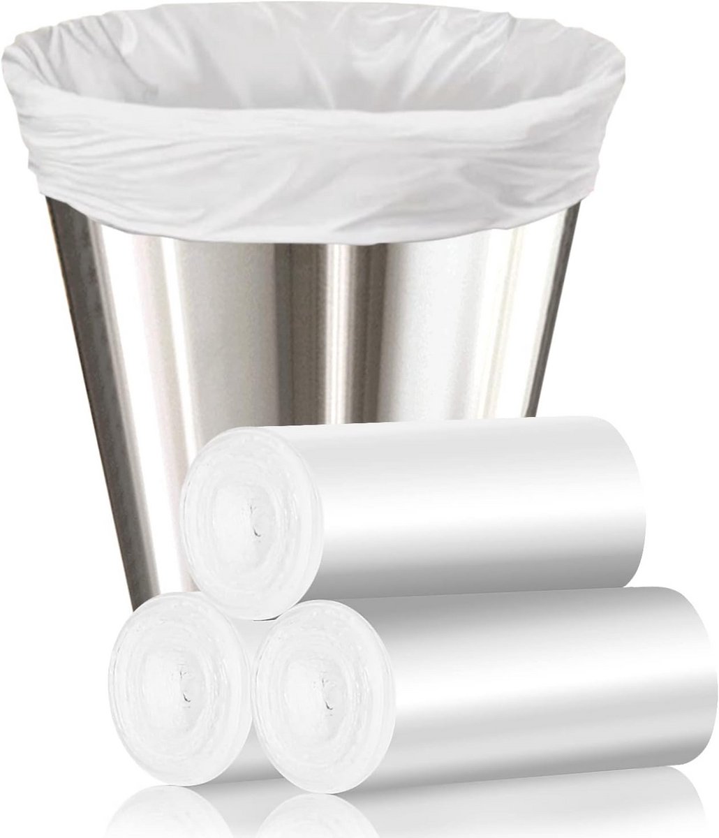 105 Kleine Vuilniszakken 15 Liter - Geurloos Plastic Afvalzakken voor Badkamer en Keuken