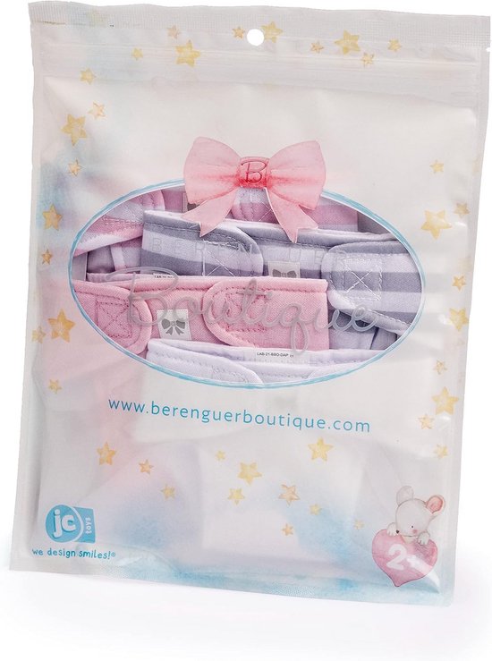 Set van 4 wasbare luiers voor poppen van 36 tot 43 cm, ideaal voor speelplezier van Merkloos — afbeelding 5