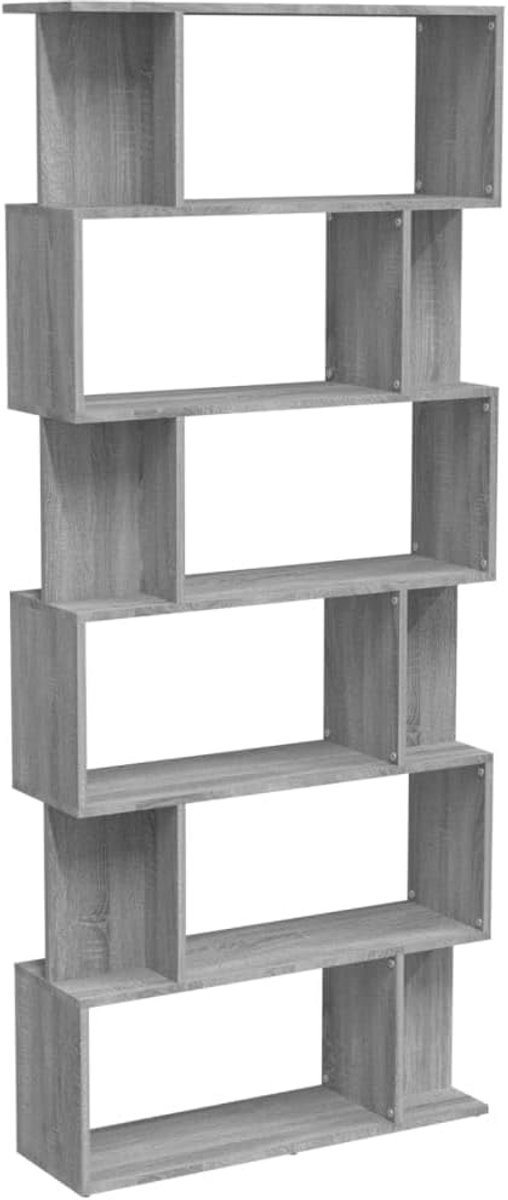 Boekenkast en Kamerscherm 80x24x192 cm Hout - Stijlvolle Opbergkast en Roomdivider