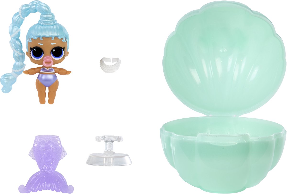 L.O.L. Surprise Mermaids! Makeover Magic Baby Sisters met zeemeerminstaarten die van kleur veranderen en een displaybol met schelpenthema, verzamelpoppen, voor kids van 4+ — cadeau in Spellen & Speelgoed - foto 2