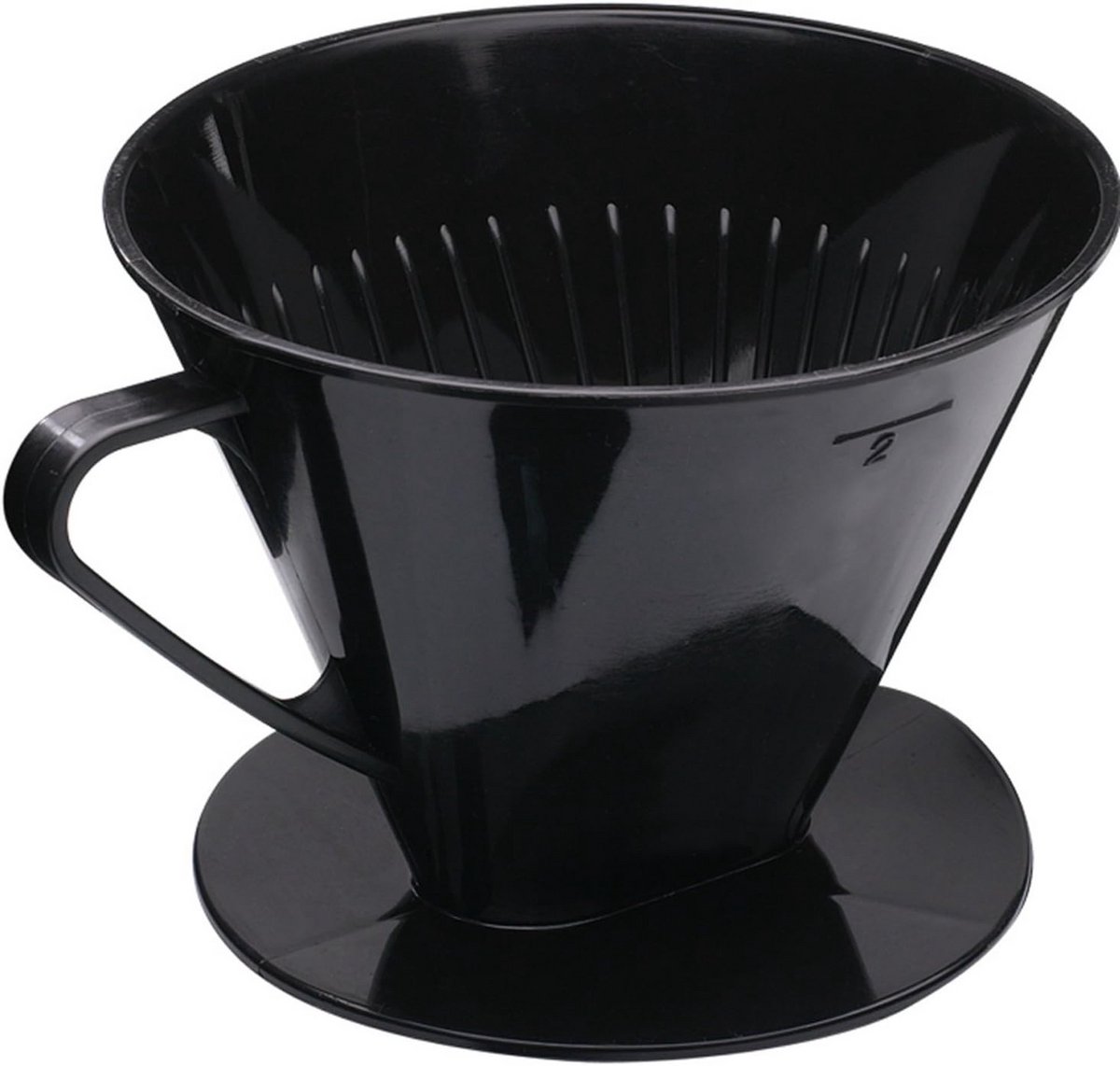 Koffiefilter voor efficiënte koffiezetting, zwart