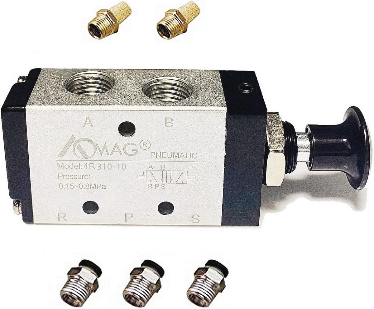 Pneumatische 3/8" PT 5-Weg 2-Positie Handbediende Ventiel voor Luchtautomatisering