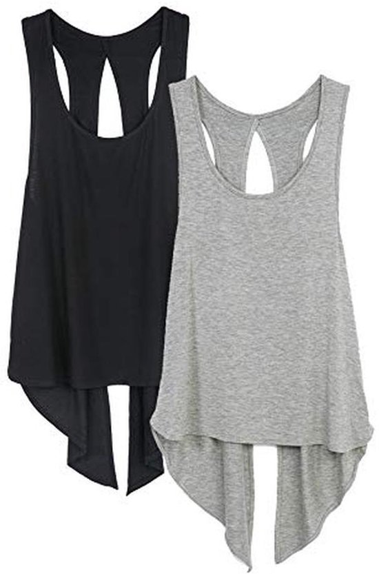 Open Rug Top Dames Sporttop Open Rug Yoga Tanktop 2-Pack | bol