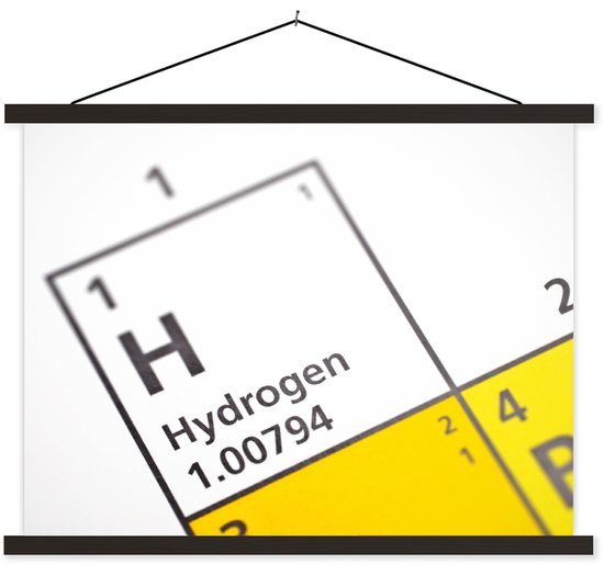 Affiche textielposter Hydrogène sur le tableau périodique 120x90 cm