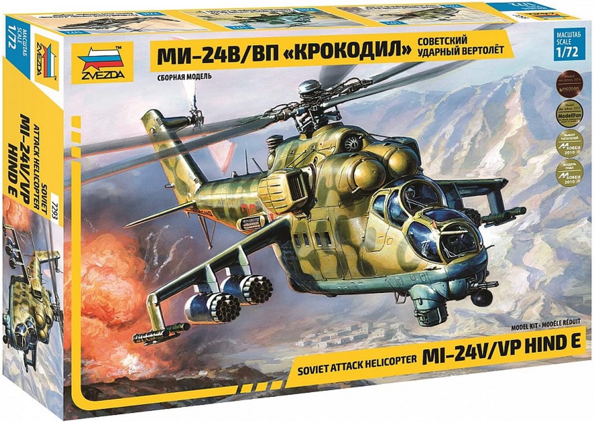 Mi-24V Hind C Helikopter 1:72 Bouwpakket - Gedetailleerd en Makkelijk Te Monteren