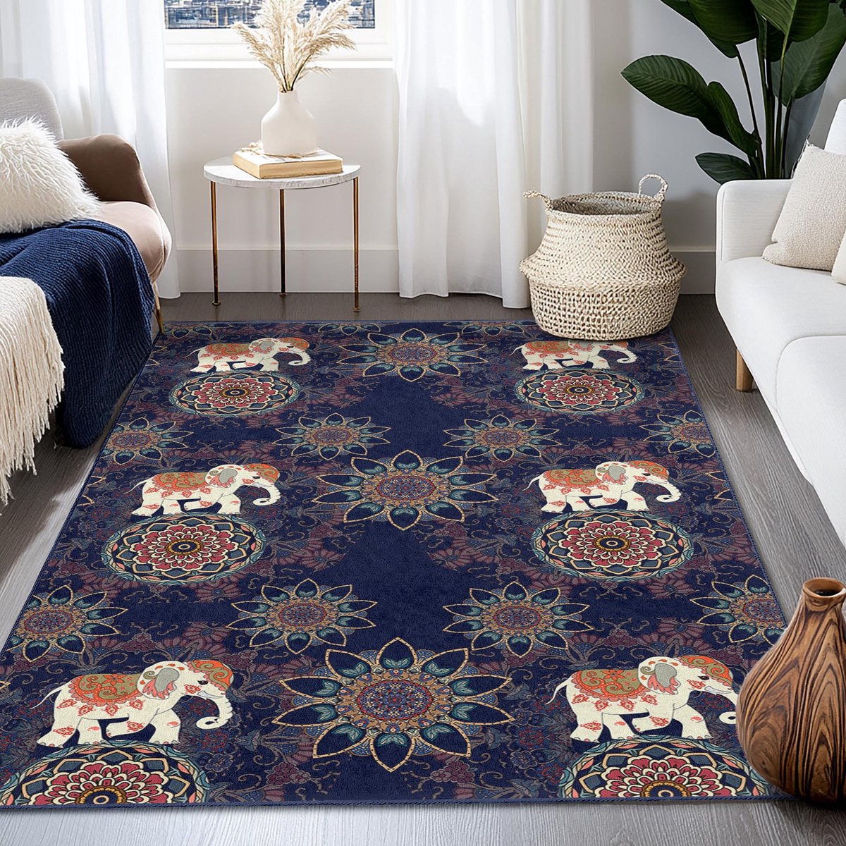 Mila Home - Tapijt Vloerkleed Rechthoek - Wasbaar - Antislip - OEKO-TEX Gecertificeerd - Voor Woonkamer, Slaapkamer, Keuken & Hal -171 6