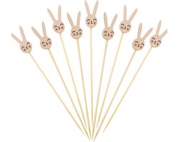 Houten Cocktailprikkers Konijn - Feestelijke Prikkers voor Hapjes en Snacks