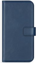 Selencia Hoesje Geschikt voor Samsung Galaxy A21s Hoesje Met Pasjeshouder - Selencia Echt Lederen Bookcase - Blauw