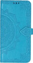 Mandala Booktype Xiaomi Mi Note 10 (Pro) hoesje - Turquoise