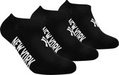 New York Yankees - 3-Pack Sneaker Socks - Zwarte Enkelsokken - 43 - 46 - Zwart