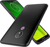 Soft TPU hoesje zwart Silicone Case Geschikt voor: Motorola Moto G7 Plus & Moto G7
