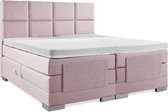 Boxspring Elektrische  Plint 180x210 Compleet Oudroze 8 vlaks