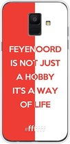 6F hoesje - geschikt voor Samsung Galaxy A6 (2018) -  Transparant TPU Case - Feyenoord - Way of life #ffffff
