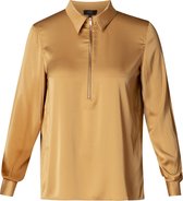 Blouse Yesta 78 cm glans ritskraag