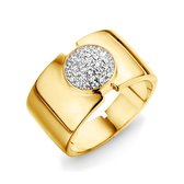 Velini Jewels -R6340G -Ring -925 Zilver 14 karat verguld -Cubic Zirkonia