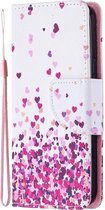 iPhone 12 mini - Flip hoes, cover, case - TPU - PU Leder - hartjes