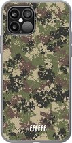 6F hoesje - geschikt voor iPhone 12 - Transparant TPU Case - Digital Camouflage #ffffff