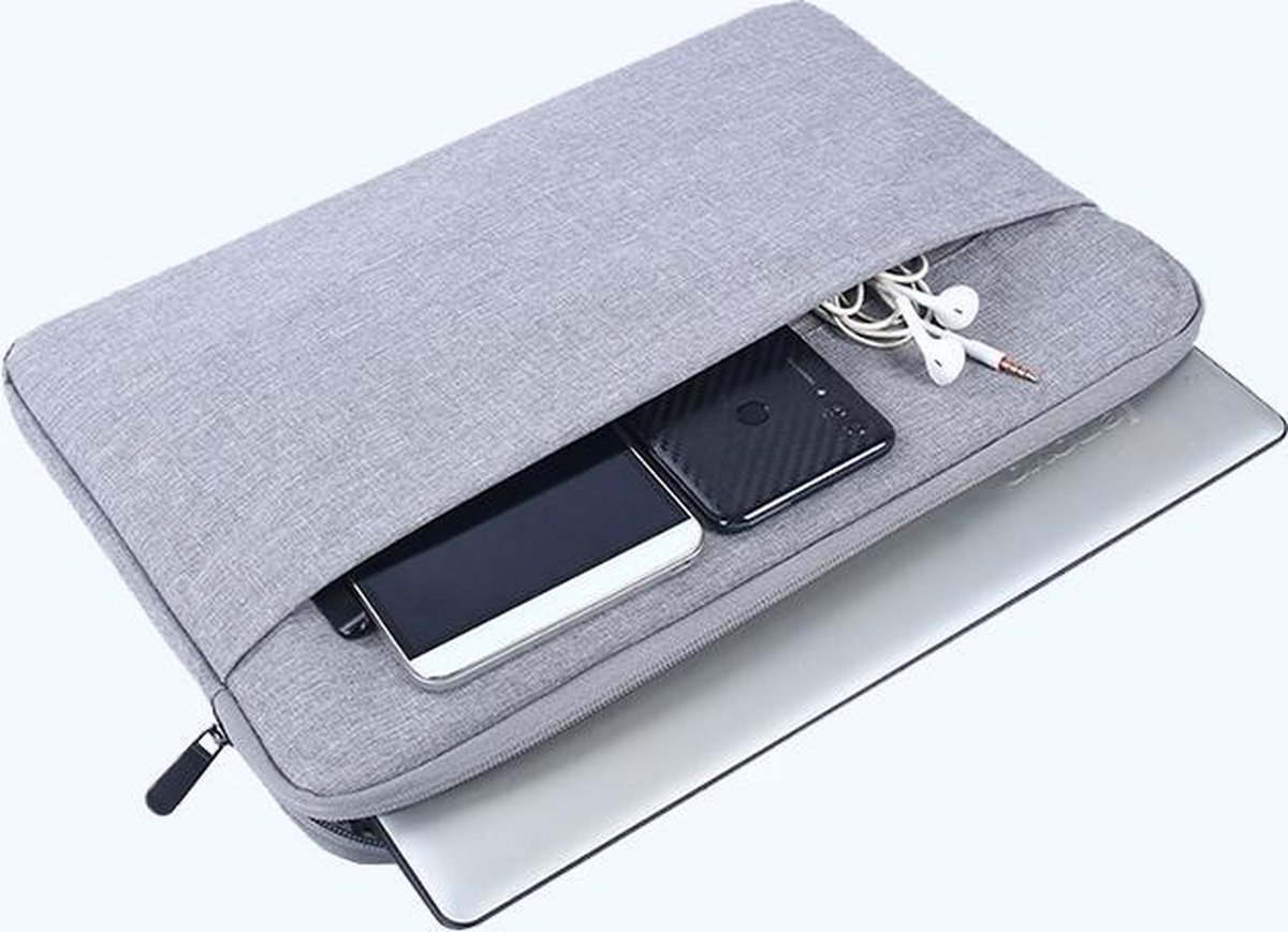 MoKo H521 aktetas Laptop Schoudertas 15.4 inch Notebook Tas - Hoes Multipurpose voor MacBook Pro A1990 A1707, XPS 15 - grijs