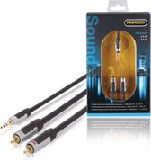 Profigold Proa3403 Stereo Audiokabel 3,5 mm Male - 2x Rca Male 3,00 M Zwart