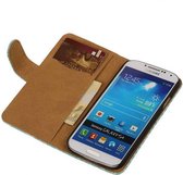 Snake Bookstyle Wallet Case Hoesje - Geschikt voor Samsung Galaxy Core i8260 Turquoise