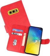 Samsung Galaxy S10e Hoesje Kaarthouder Book Case Telefoonhoesje Rood