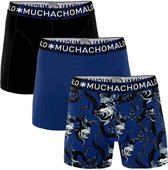 Muchachomalo - Fox - 3-pack boxershorts - blauw & zwart - XXL