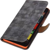 Wicked Narwal | Lizard bookstyle / book case/ wallet case Hoes voor Microsoft Microsoft Lumia 640 XL Grijs