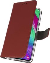 Wicked Narwal | Wallet Cases Hoesje voor Samsung Samsung Galaxy A40 Bruin