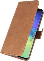 Wicked Narwal | bookstyle / book case/ wallet case Wallet Cases Hoesje voor Samsung S10 Plus Bruin