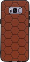 Wicked Narwal | Hexagon Hard Case voor Samsung Samsung Galaxy S8 Bruin