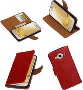 Wicked Narwal | Premium TPU PU Leder bookstyle / book case/ wallet case voor Samsung Galaxy J2 2016 Rood