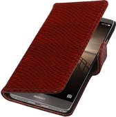 Wicked Narwal | Snake bookstyle / book case/ wallet case voor Huawei Mate 9 Rood