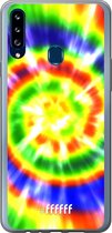 Samsung Galaxy A20s Hoesje Transparant TPU Case - Hippie Tie Dye #ffffff