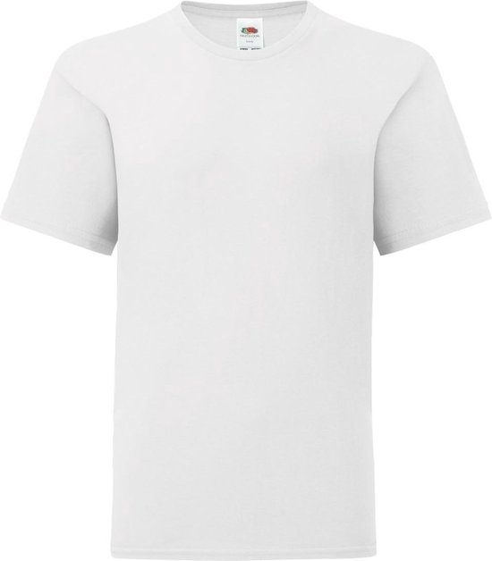 Fruit Of The Loom Iconic T-shirt Enfants / Kinder (Wit)
