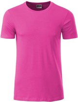 James and Nicholson - Heren Standaard T-Shirt (Roze)