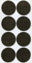 Bruine viltschijf rond diameter 6 cm (8 stuks)