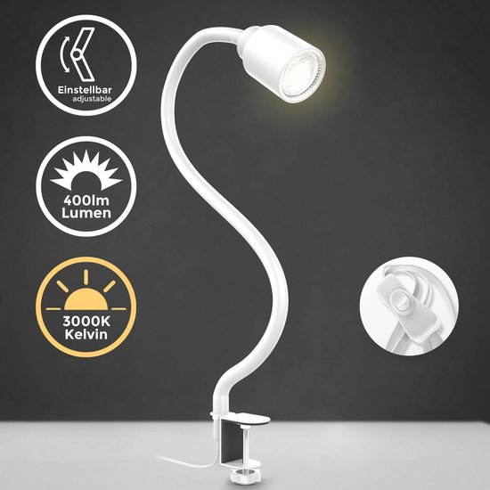 Flexible lit Livre de lecture 3 W DEL Lampe de bureau USB Lampe de table Lumière avec Clip Holder 