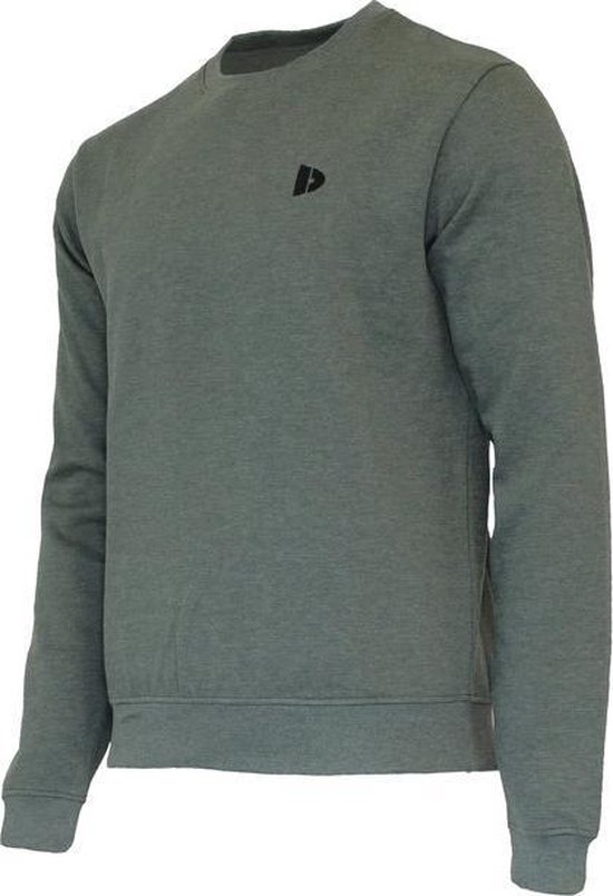 Donnay Fleece sweater met ronde hals - Heren - Deep Army Green (1395) - maat S