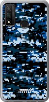 Huawei P Smart (2020) Hoesje Transparant TPU Case - Navy Camouflage #ffffff