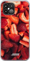 iPhone 12 Pro Max Hoesje Transparant TPU Case - Strawberry Fields #ffffff
