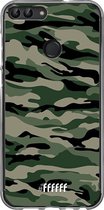 Huawei P Smart (2018) Hoesje Transparant TPU Case - Woodland Camouflage #ffffff