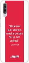 Samsung Galaxy A70 Hoesje Transparant TPU Case - AFC Ajax Quote Johan Cruijff #ffffff