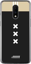 OnePlus 7 Hoesje Transparant TPU Case - AFC Ajax Uitshirt 2018-2019 #ffffff