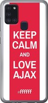 Samsung Galaxy A21s Hoesje Transparant TPU Case - AFC Ajax Keep Calm #ffffff
