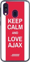 Samsung Galaxy A50 Hoesje Transparant TPU Case - AFC Ajax Keep Calm #ffffff