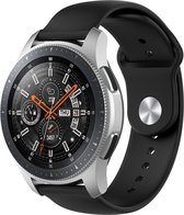 Garmin Vivoactive / Vivomove silicone band - zwart - 18mm SM bandje - Horlogeband Armband Polsband