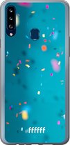 Samsung Galaxy A20s Hoesje Transparant TPU Case - Confetti #ffffff