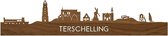Skyline Terschelling Notenhout - 100 cm - Woondecoratie design - Wanddecoratie - WoodWideCities