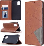 Coverup Geometric Book Case - Geschikt voor Samsung Galaxy A31 Hoesje - Donkerbruin