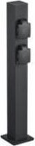 Extralux Stopcontactpaal Dubbel 2x220v – Antraciet
